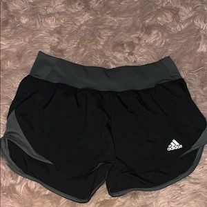 black adidas running shorts